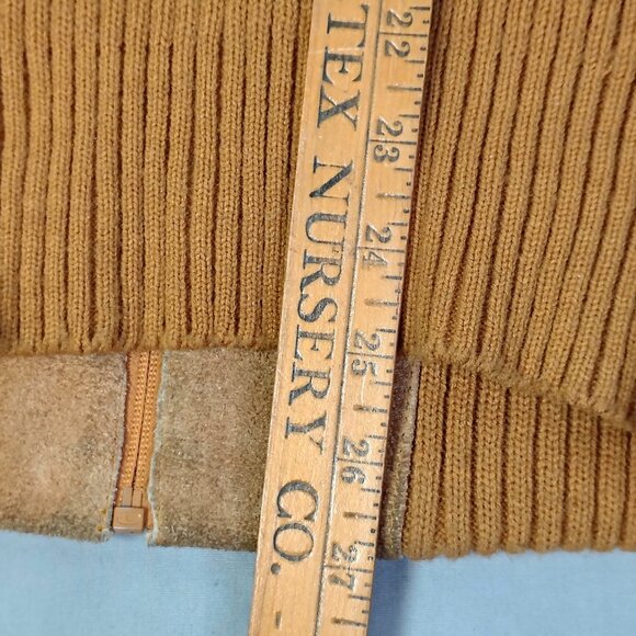 VINTAGE Challenger Jacket Suede Knit Cardigan Sweater Western Large (42-44) - Picture 6 of 8